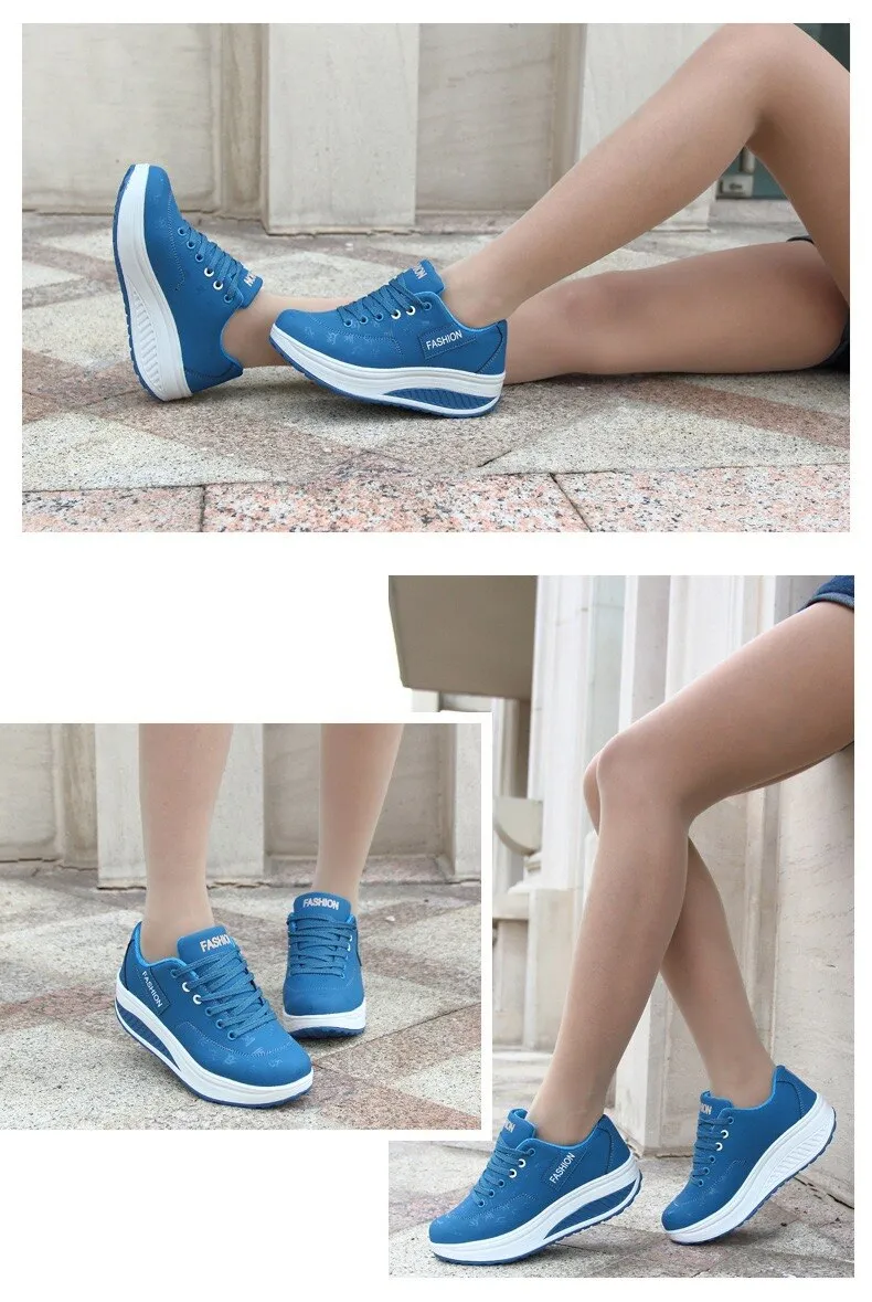 Shoes Women Mesh Flat Sneakers Platform Loafers Breathable Air Mesh Swing Wedges Breathable Flats