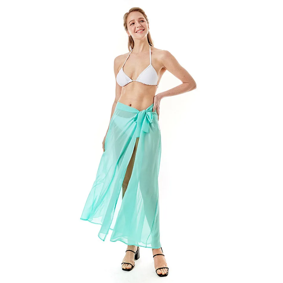 Solid Beach Wrap Skirt