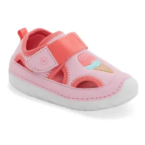 Stride Rite Girls Splash Sandals Pink Coral First Walker Shoes (Water Friendly)