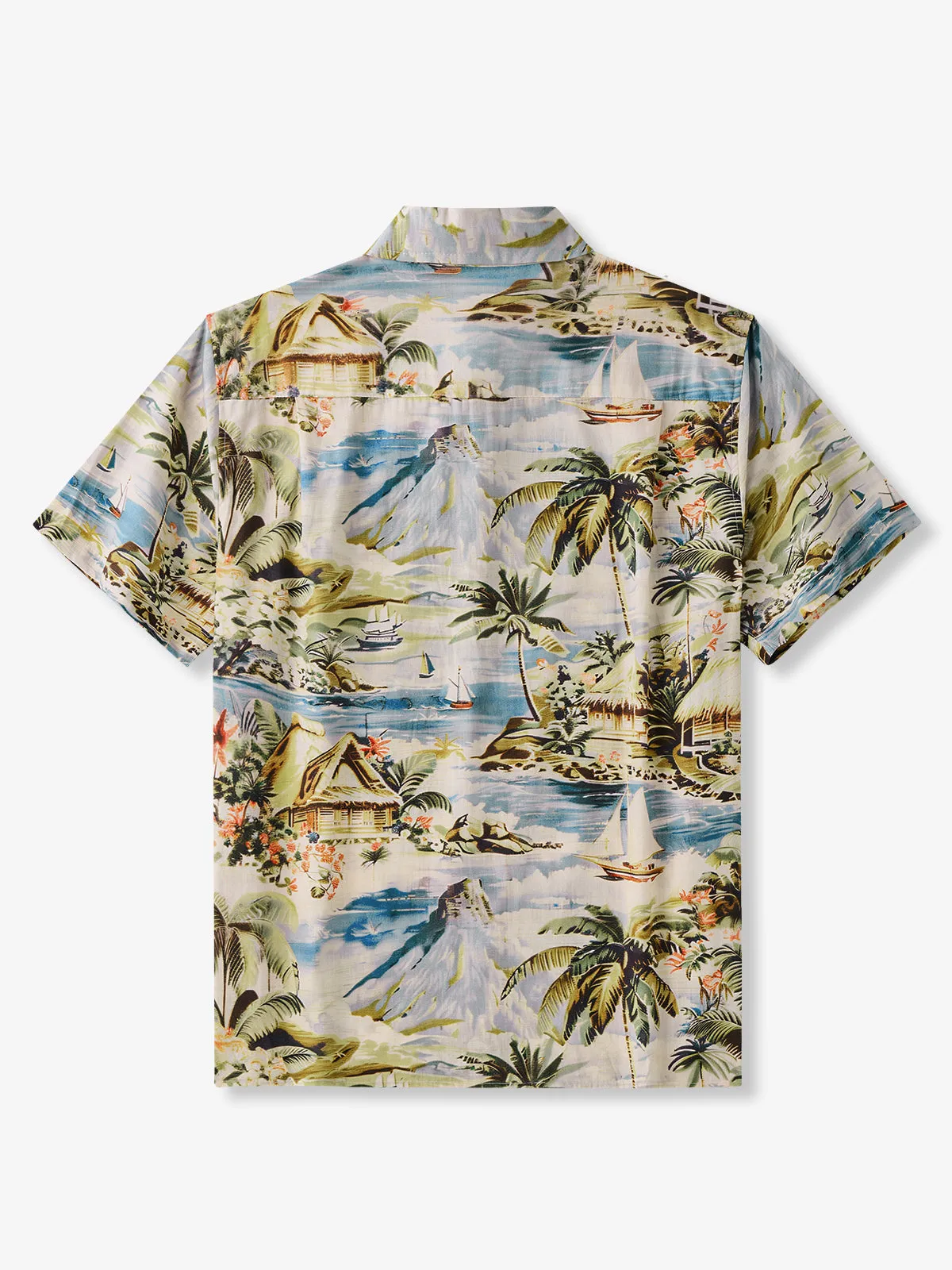 Tranquil Tropical Island Life Cotton Shirt