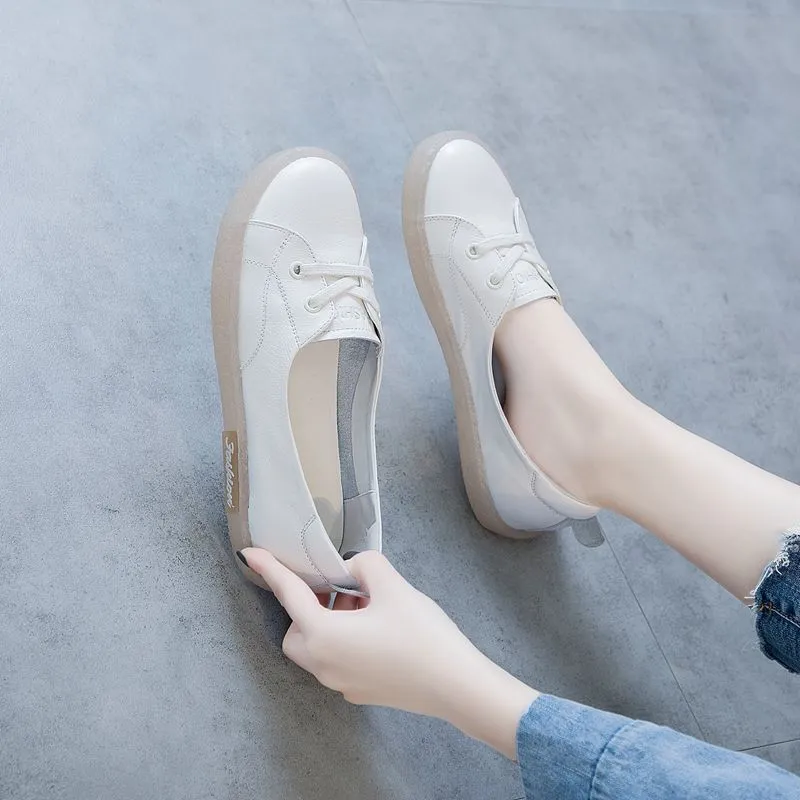 Women Casual Soft Leather Antiskid Flats