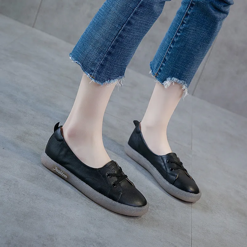 Women Casual Soft Leather Antiskid Flats