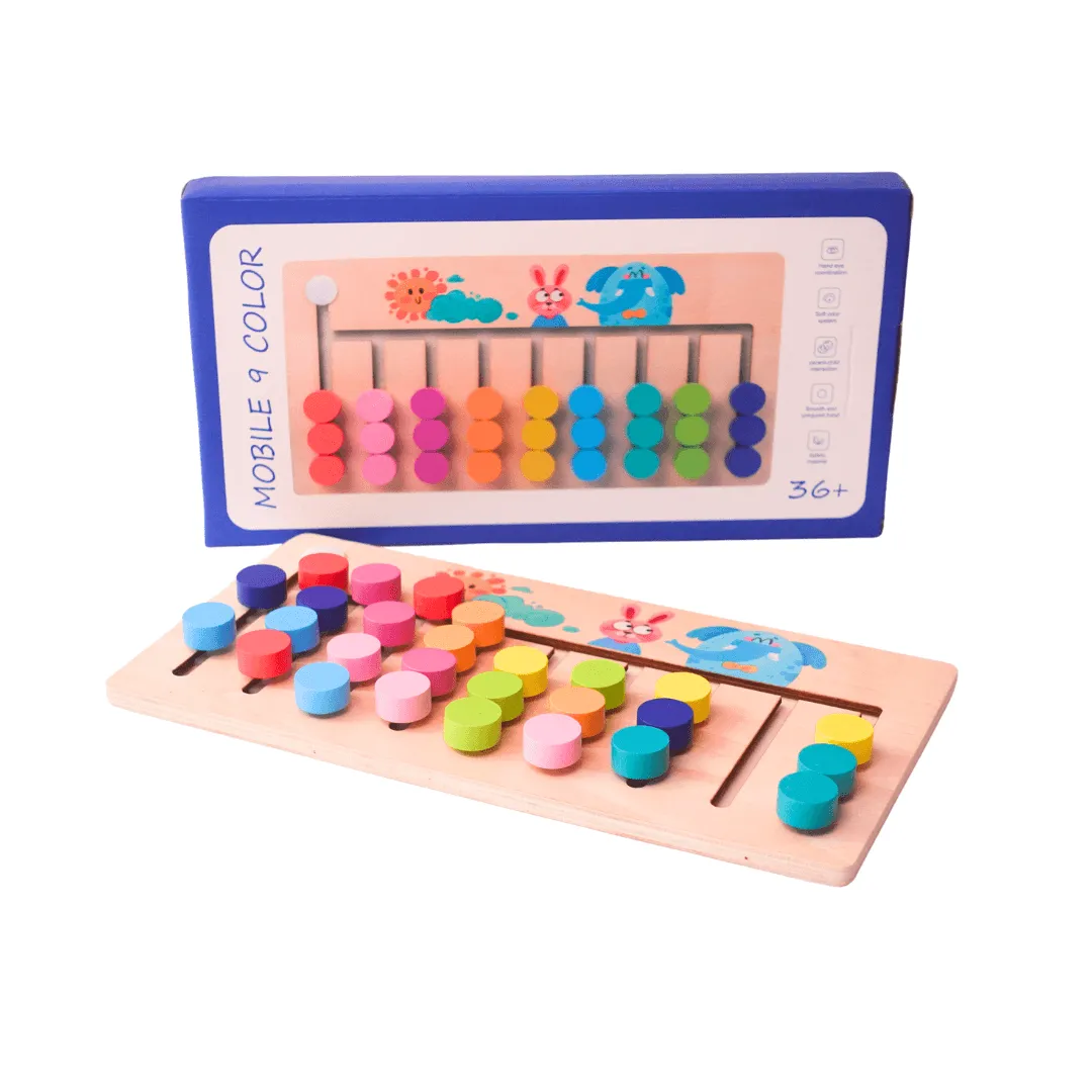 Wooden Mobile 9 Colour match Toy for kids Age 3 