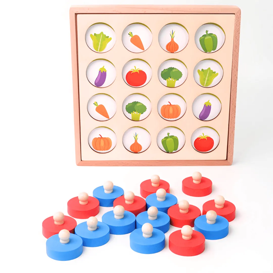 Wooden Multifunctional Memory Chess Game for Kids-1 Piece