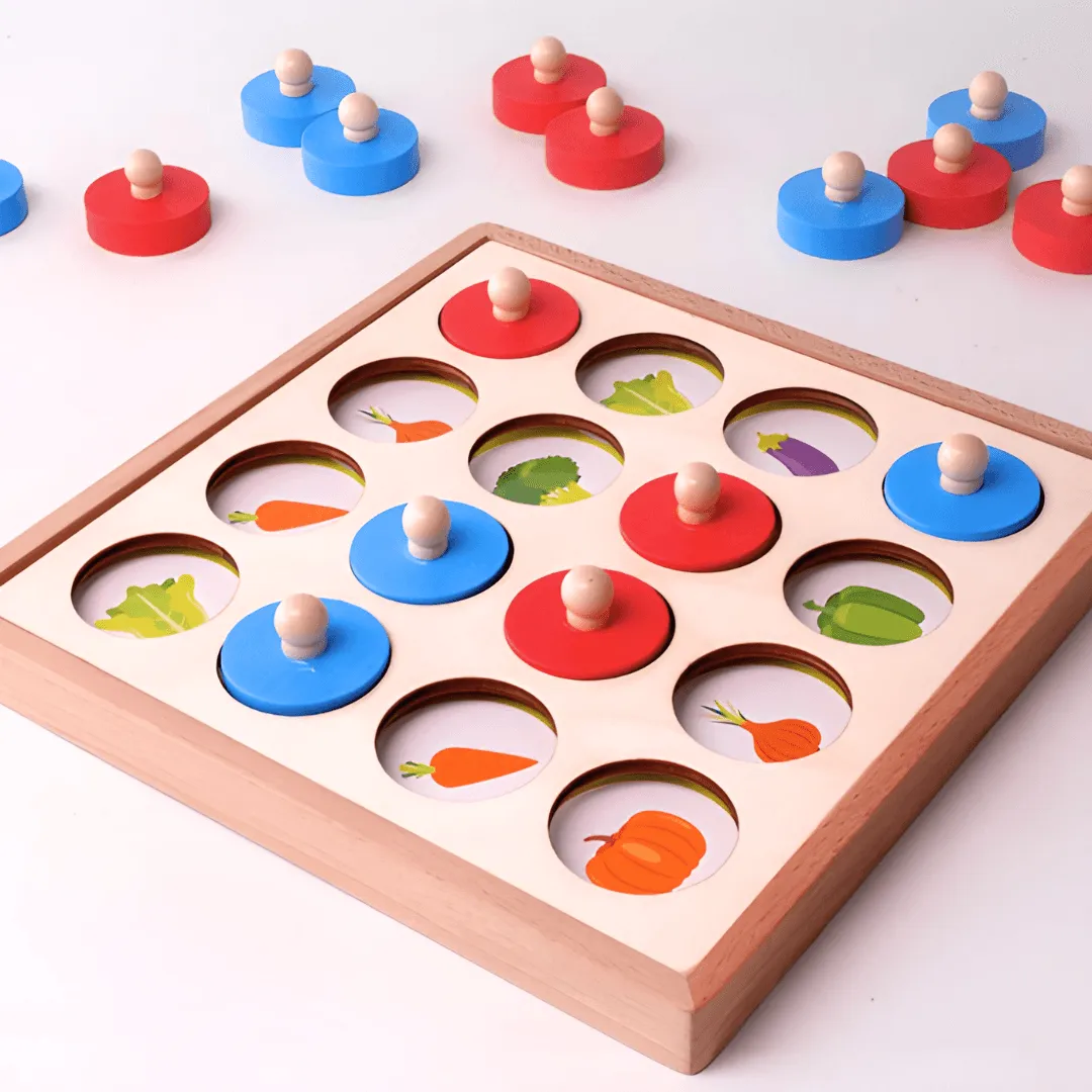 Wooden Multifunctional Memory Chess Game for Kids-1 Piece