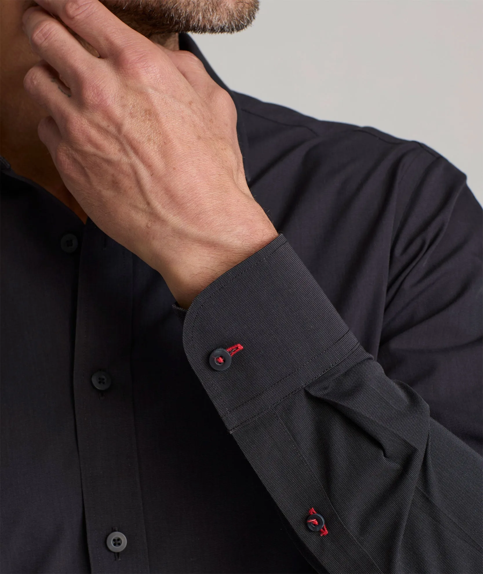 Wrinkle-Free Black Stone Shirt